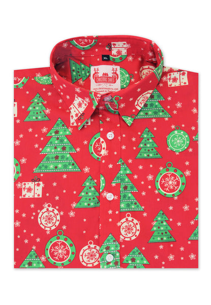 Christmas Tree Shirt perfect gift for a man and christmas jumper party alternative. 