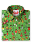 Christmas Shirt folded Xmas Patterned Funky christmas jumpers mens shirt xmas sweater longsleeve xmas top mens unisex womens green jacket