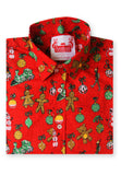 Christmas shirt folded gingerbread party red Christmas Shirt Xmas Patterned Funky christmas jumpers mens shirt xmas sweater longsleeve xmas top mens unisex womens
