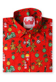 Christmas shirt folded gingerbread party red Christmas Shirt Xmas Patterned Funky christmas jumpers mens shirt xmas sweater longsleeve xmas top mens unisex womens